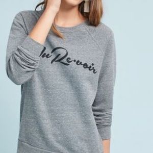 Sol Angeles Au Revoir Slogan Graphic Sweatshirt M